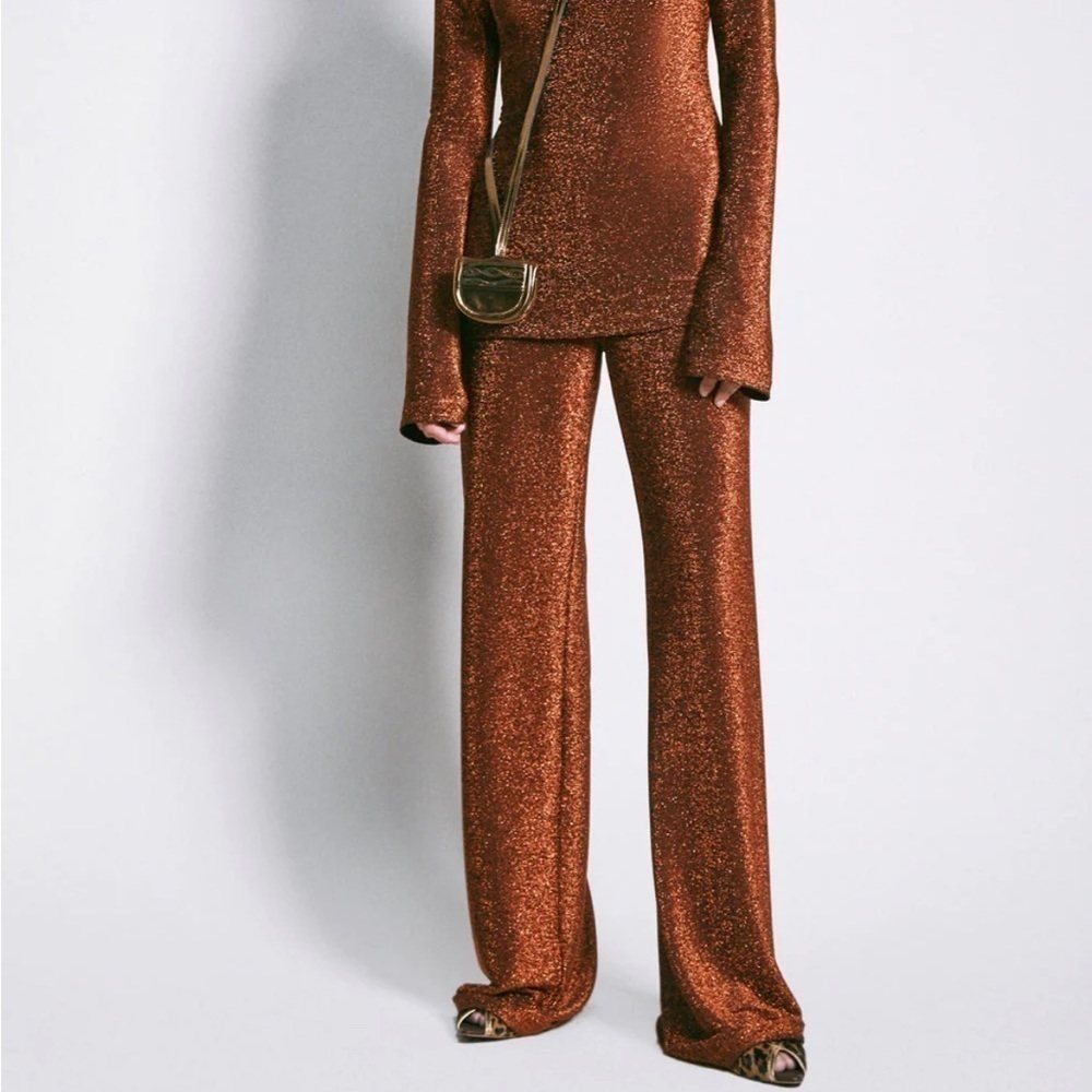 JOHANNA ORTIZ Coolness Factor Lurex Jersey pants FALL 2023 Runway Size XL - Picture 4 of 9